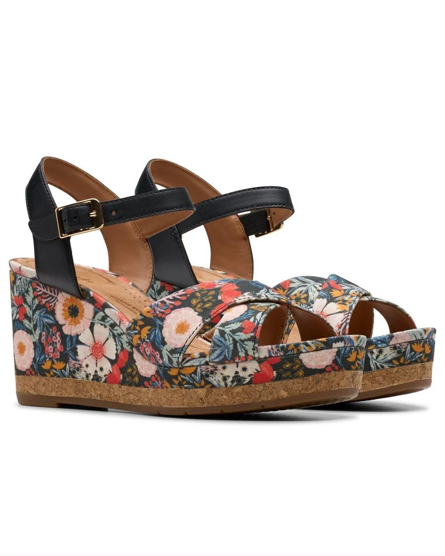 CHICLY FLORAL CLARKS SANDALE TALON HAUT - Image 2